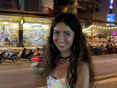 Japanese beauty gets ravaged in anal all night and blown away by beach bar pick-up