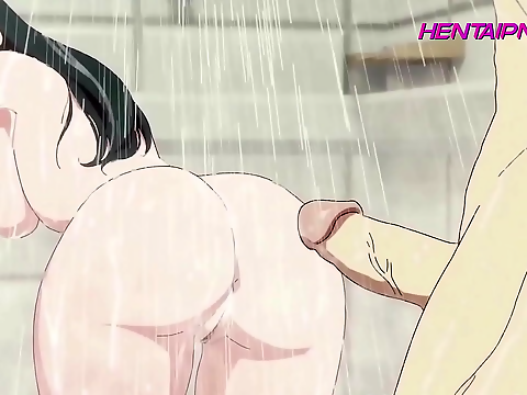 Japanese Sis and Virgin Stepbro's Steamy Shower Seduction Fantasy