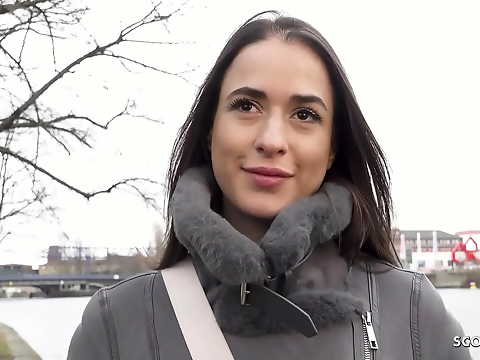 JAVQUEEN - Saggy Tits Tattoo Model Lydia Maus Fucks at Rough Casting