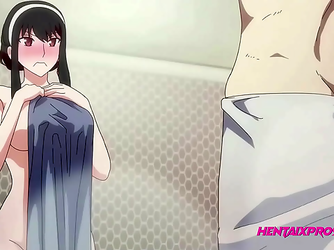 Asian Beauty's Shower Fantasy with Stepbro - Hot Hentai Anime