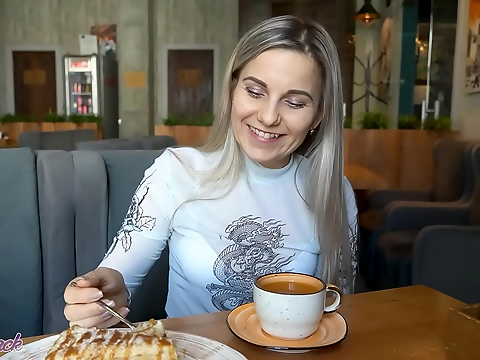 Japanese Beach Model Sets New Standards for Beauty with Remote Controlled Vibrator in Crowded Cafe - Letty Black