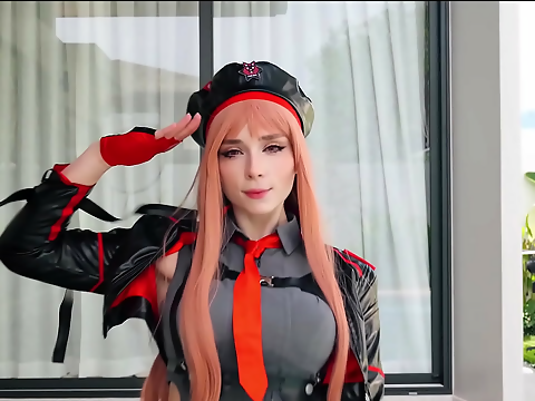 Nikke Goddess Rapi Fucks Deepthroats and Gets Big Ass Cumshot in Cosplay