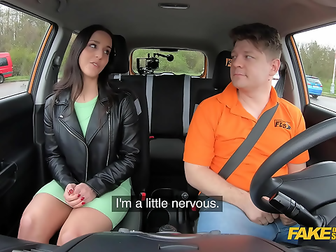 New Driver? Naughty Female learns to Drive with a Wet Pussy and Ass to Die For!