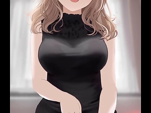 Japanese Beauty in Black Dress Gets Dripping Wet with Cum