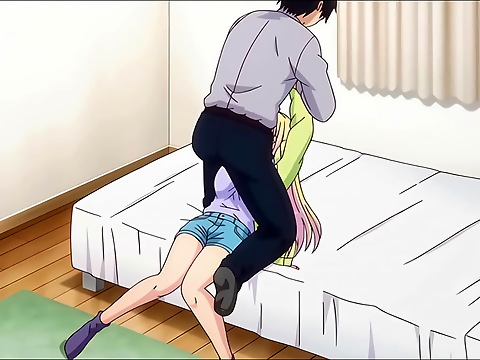 Watch Blonde Stepsister Go Down on Her Senpai to Escape Anime Hentai!