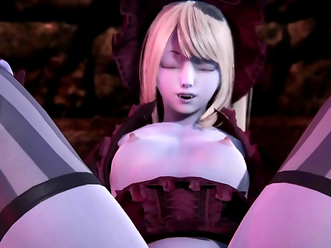 Japanese animation 'Shalltear Bloodfallen' hentai blowjob scene!