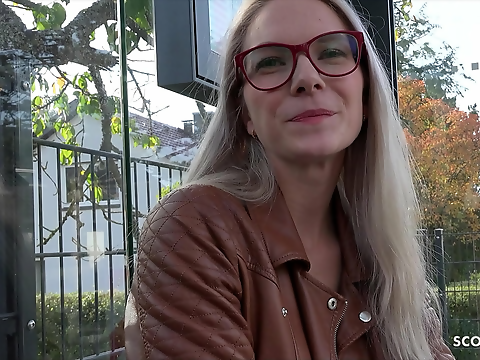 Naughty Glasses Girl Vivi Vallentine's Casting Fuck ~ Exclusive German Scout Pickup