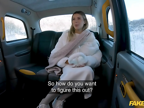 Japanese Lingerie Model Goes Wild in the Backseat with Fake Taxi Driver