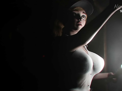 Japanese Android destroys Security Guard's Matrix in Risky Business!