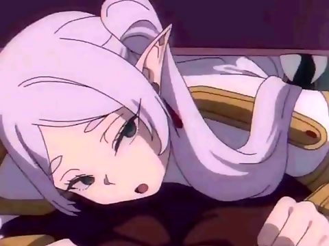 Watch as this luscious babe gets trapped in the chest - Hentai at its best!