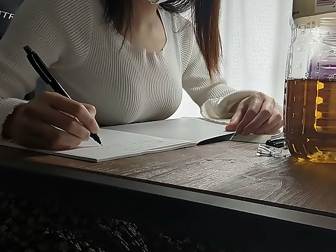 Curvy Japanese college girl's adorable and naughty masturbation habit