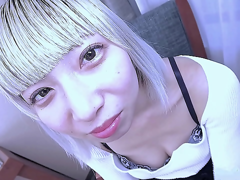 Luxurious Japanese babe in blue lingerie rides huge cock with her tight pussy