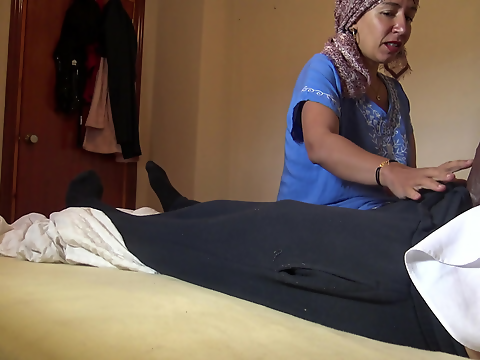 Shocking! Muslim Maid Caught by French Guest's Huge Black Cock