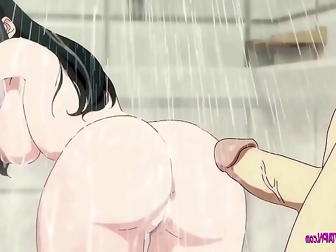 Japanese cutie can't resist her lover's huge member, they fuck in the bathroom ~ Jav porn