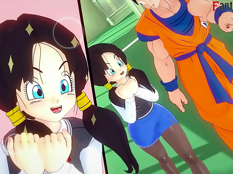 Japanese babe Videl can't wait for sex in Dragon Ball Z EX 3, Part 3 ~ Watch full 1hr movie on sheer or ptrn