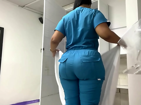 Doctor's Office View of Voluptuous Patient Accepts anal Training
