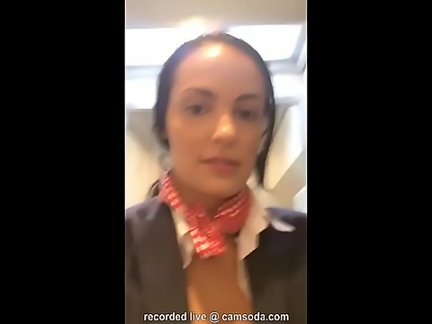 Flight Attendant Goes Wild On Camsoda! Watch Her Cam On In-Flight Wifi