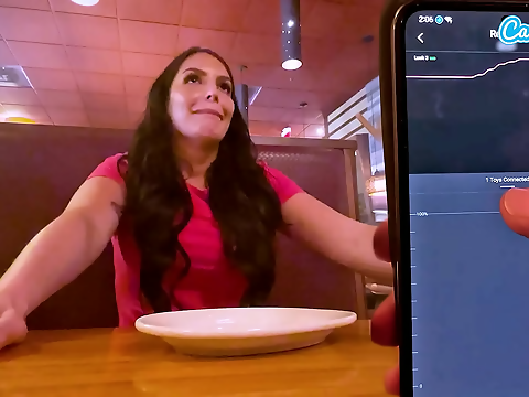Witness The Ultimate Public Lunch Orgasm With Interactive Toy