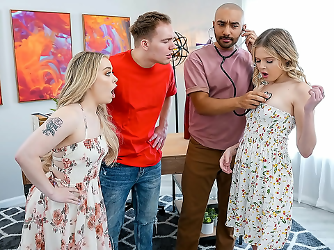 Luscious Stepsisters Teach Their Stepbrothers The Art Of Female Anatomy - A Must-Watch Swapsister Video!