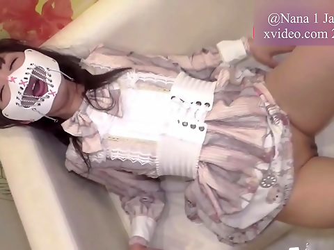 JAPANESE SQUIRTER Nana Shows off Her Wet Skills with Wine Bottle Masturbation