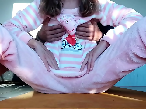 Japanese Step-Dad Teases Small Tits and Slut Pussy - Cums in Her Ass!